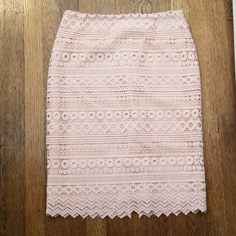 Antonio melani pink lace skirt
